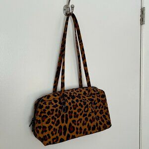 Baggu Leopard Nylon Bowler Bag